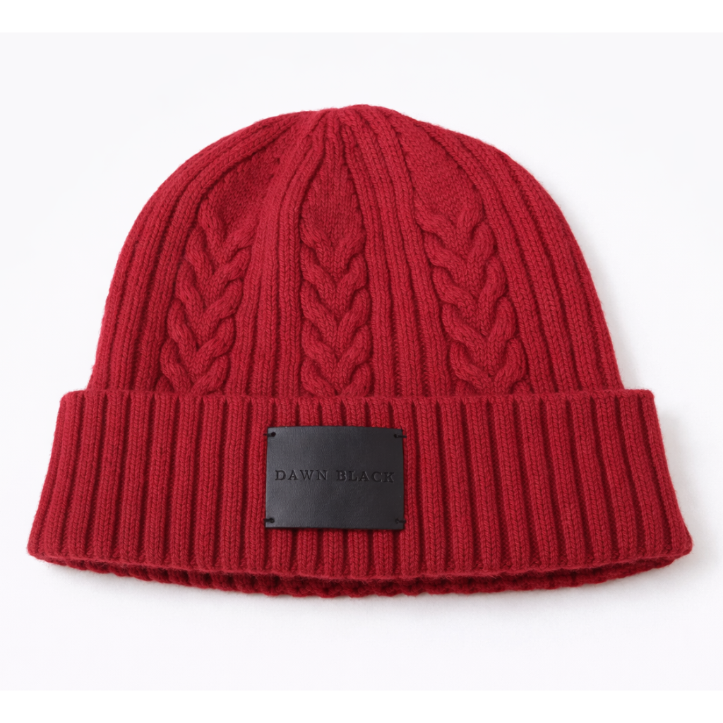 Unisex Australian Wool Cable Beanie - Merlot