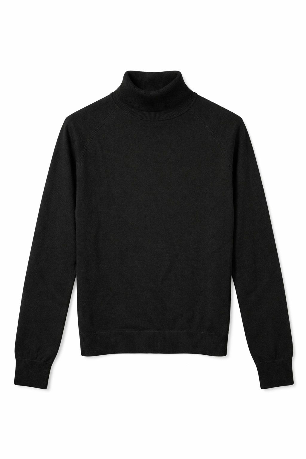 Australian Merino Wool Turtle Neck - Black