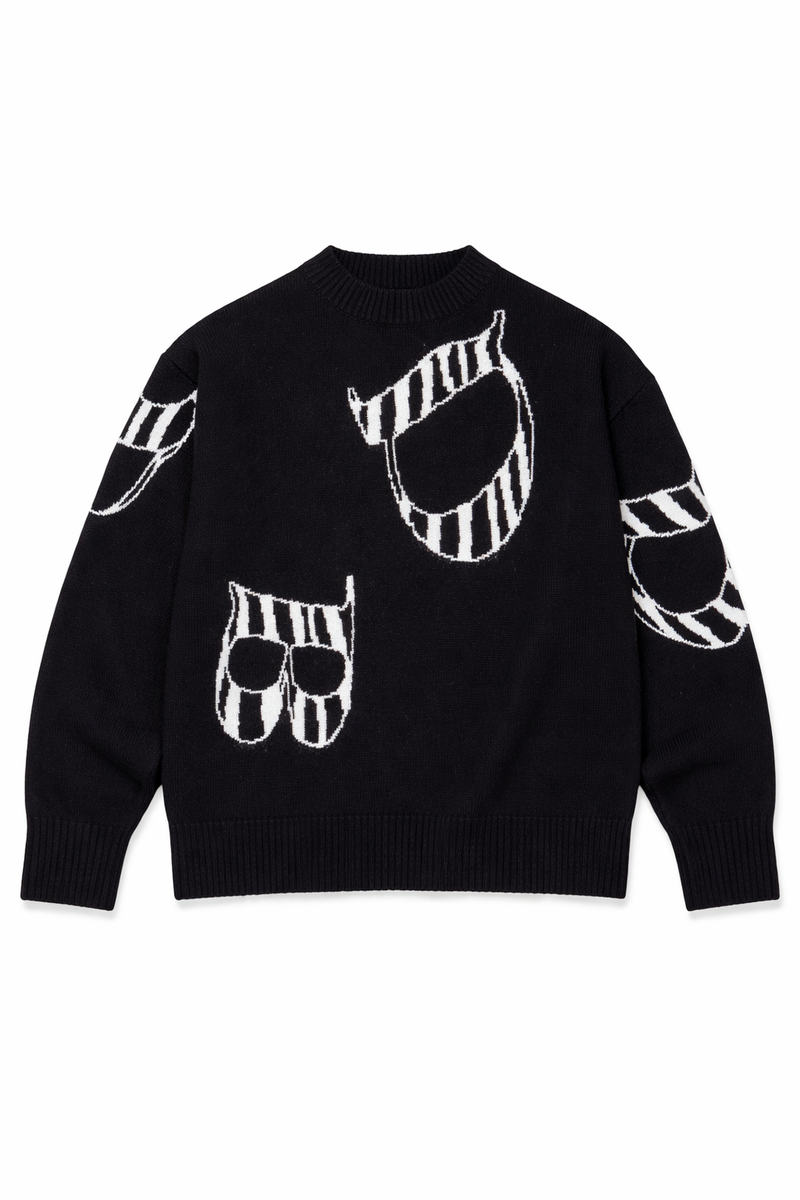 DB Aussie Wool Blend Knit Jumper - Black/White