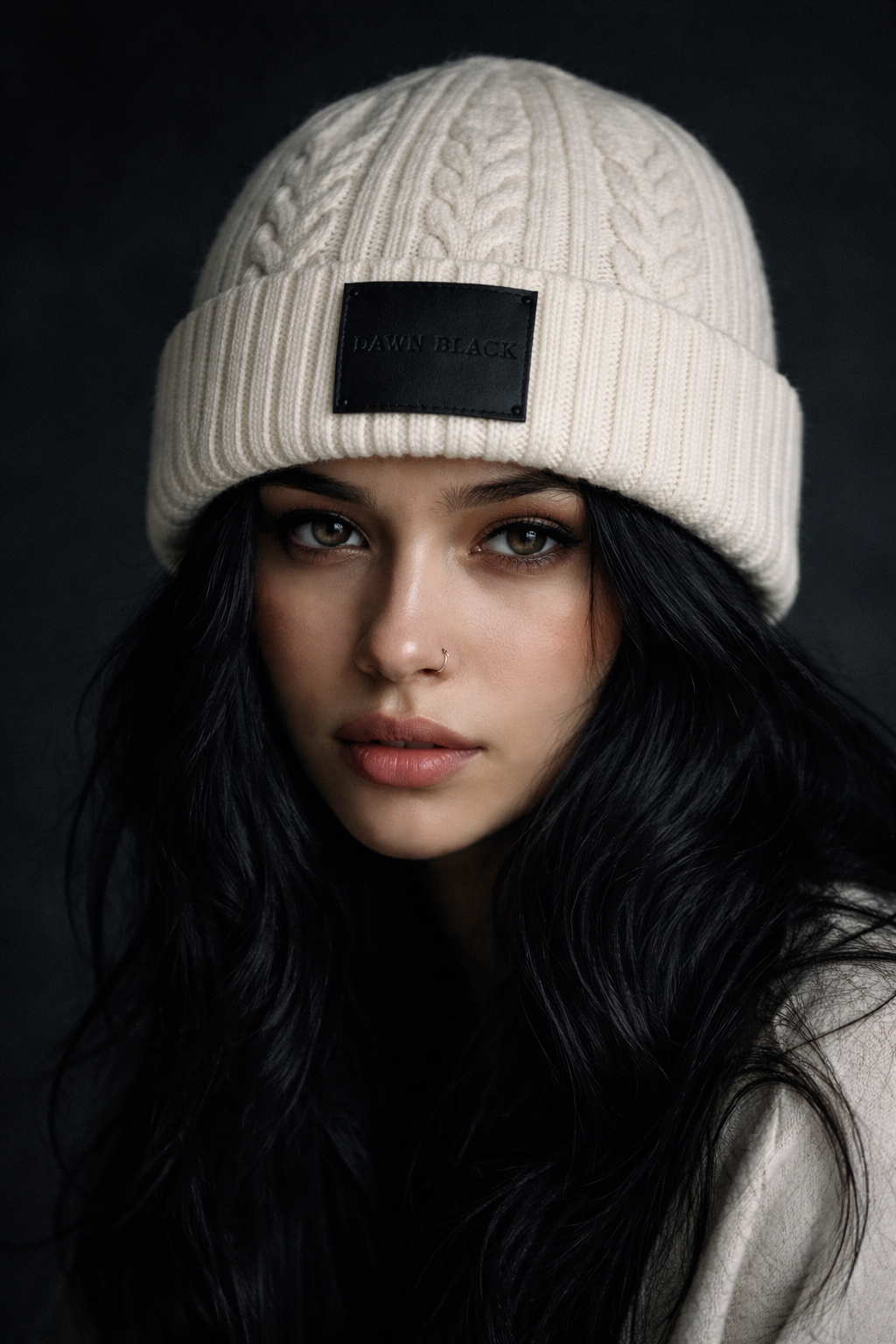 Australian Wool Cable Beanie - Ecru