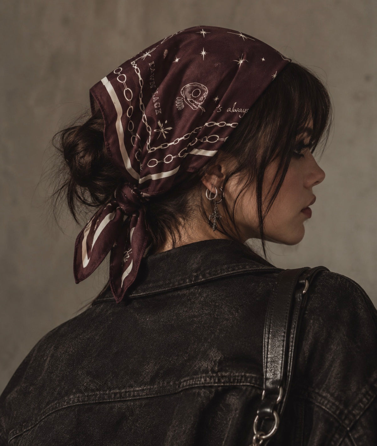 Hand Drawn 100% Silk Bandana Scarf