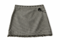 Eyelet Tailored Mini Skirt - Houndstooth