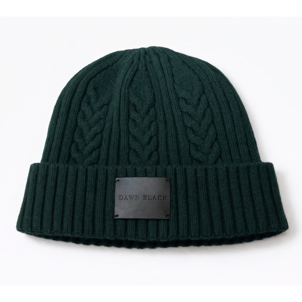 Unisex Australian Wool Cable Beanie - Forest