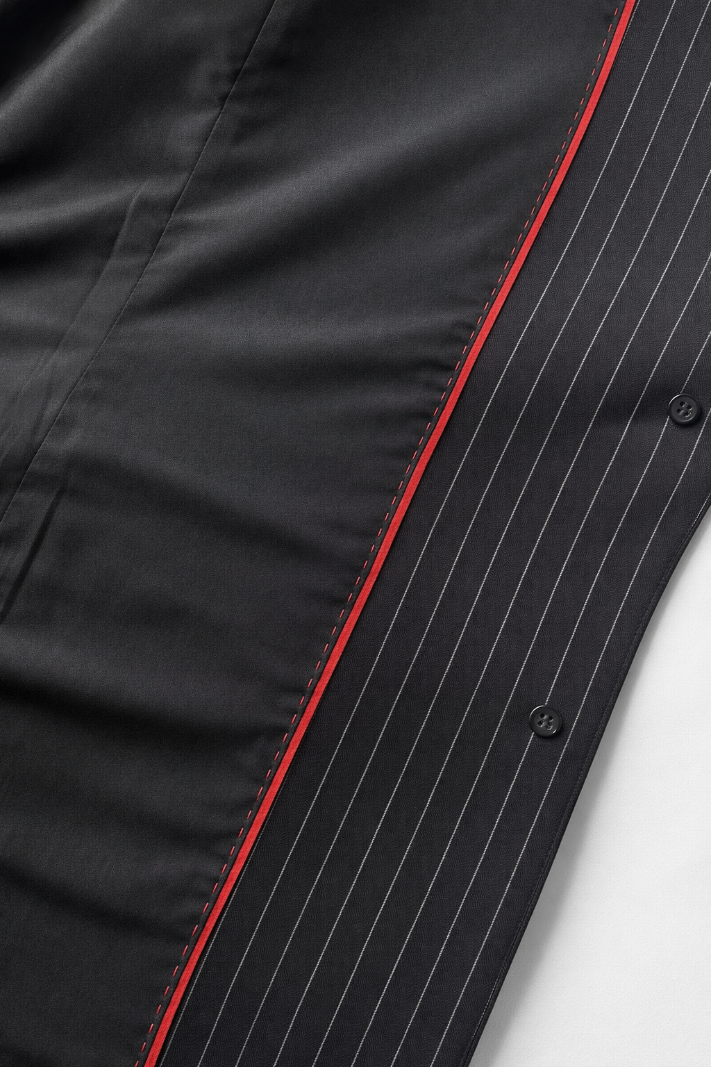 Pin Stripe Vest - Black/White