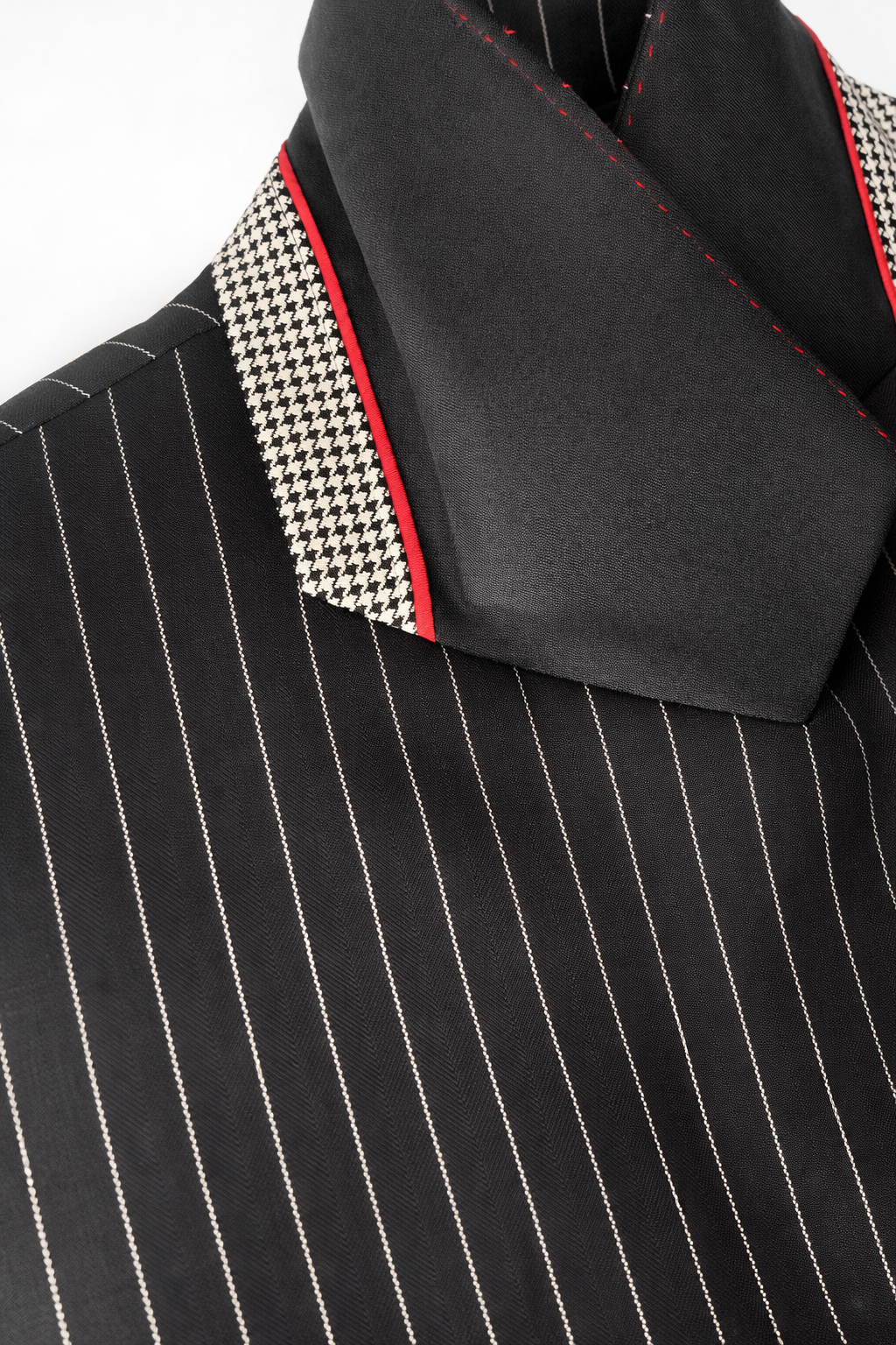 Pin Stripe Vest - Black/White