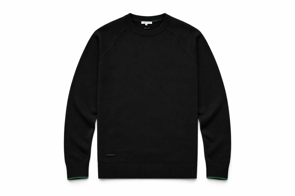 Australian Wool Men's Raglan Knit - Black