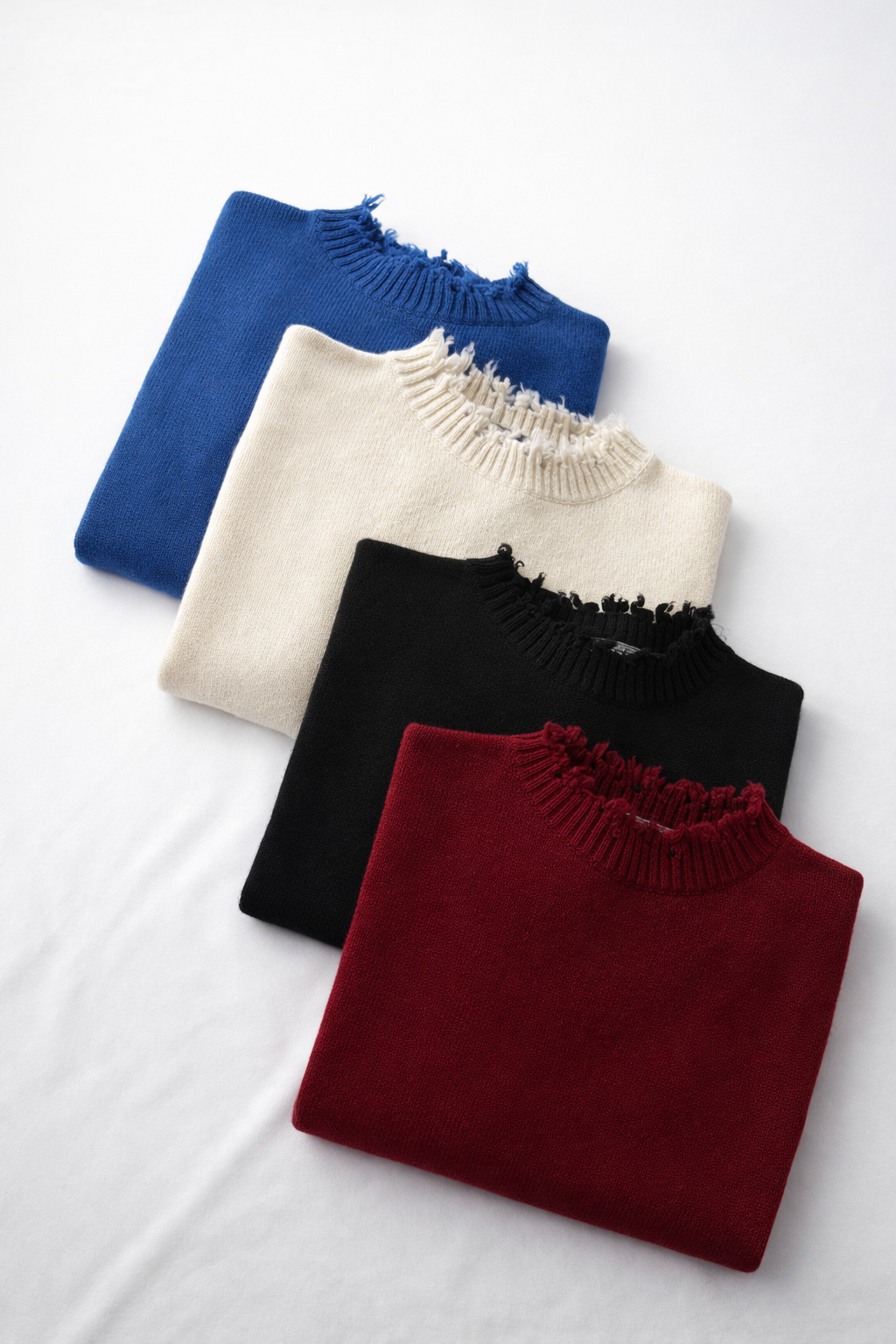 The Fractured Cropped Knit - Merlot