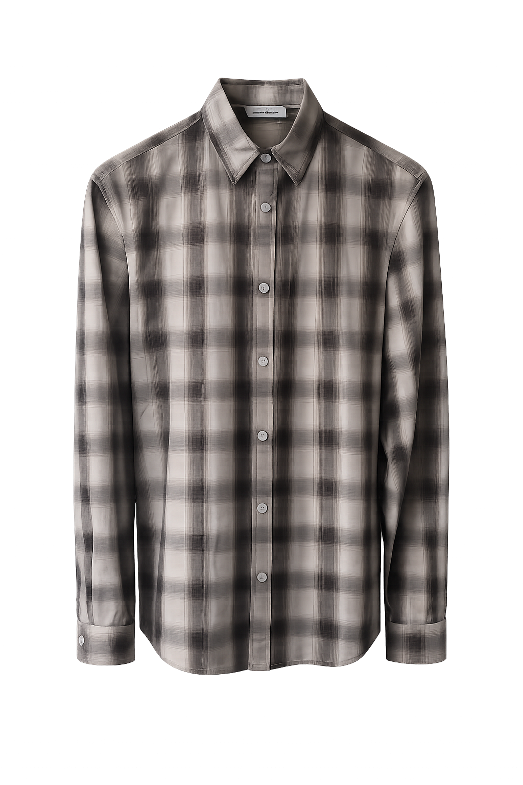 Men's Casual Check Shirt - Black/White