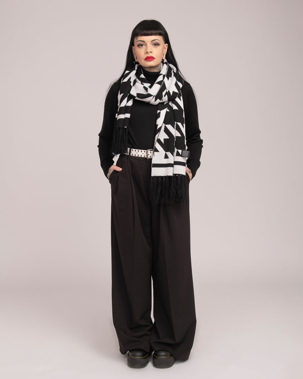 Australian Wool Scarf - Houndstooth