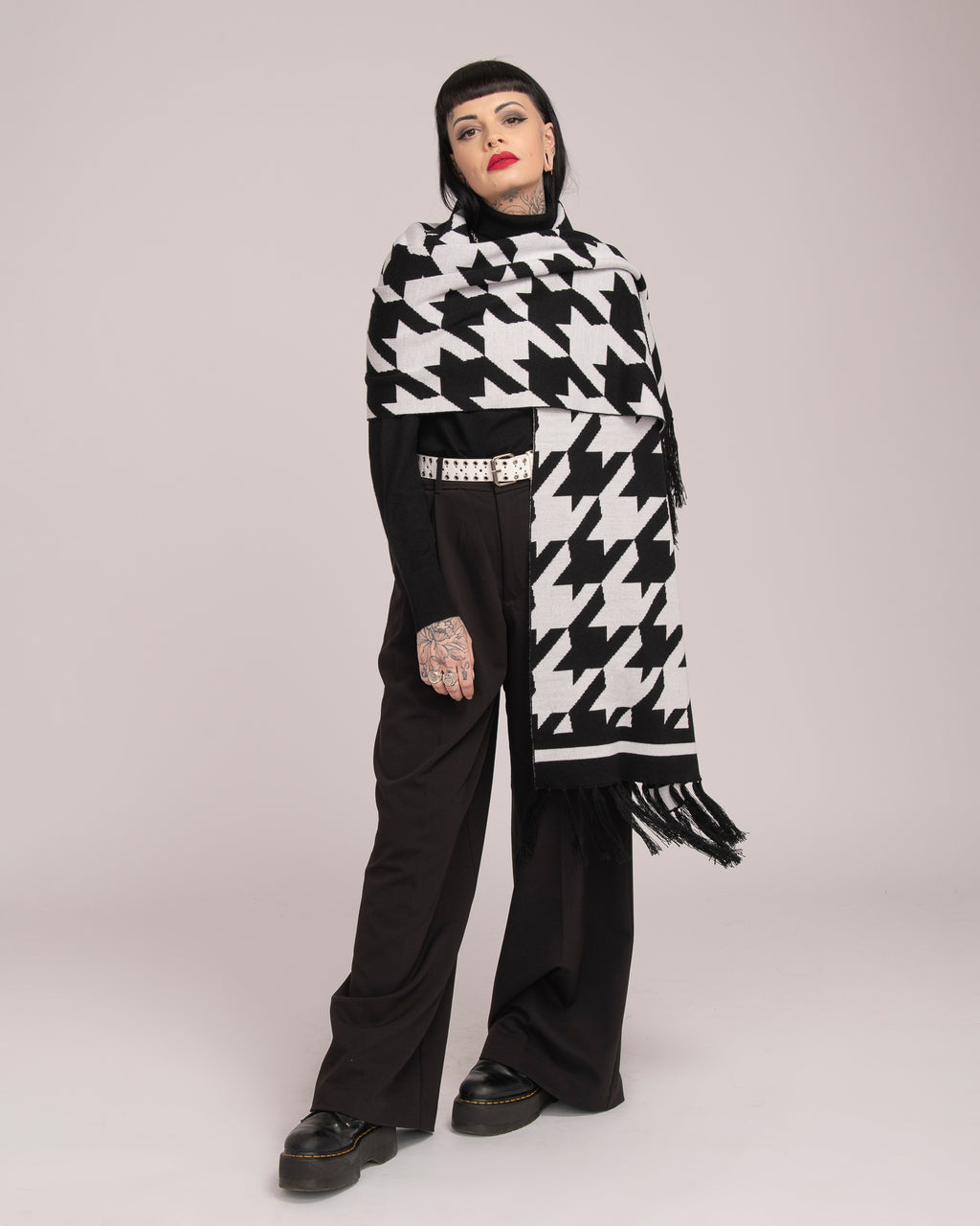 Australian Wool Scarf - Houndstooth