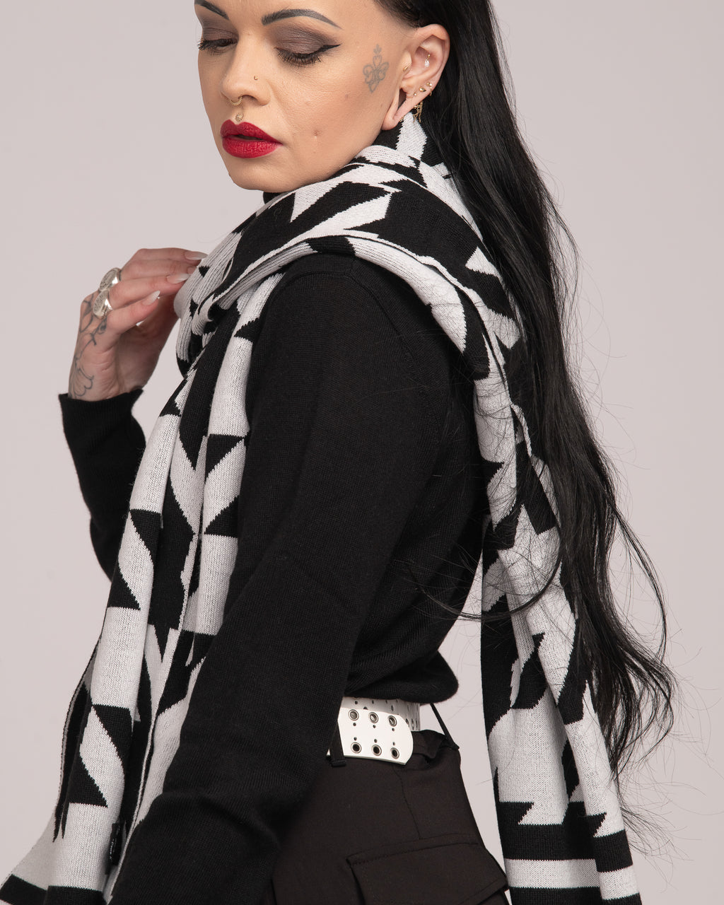 Australian Wool Scarf - Houndstooth