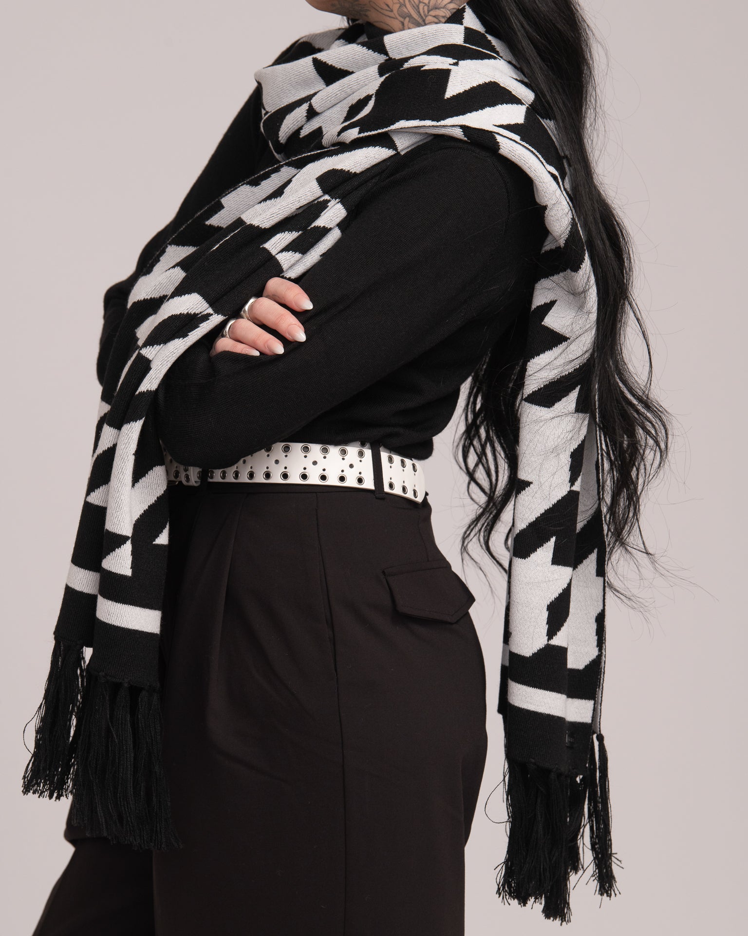 Australian Wool Scarf - Houndstooth
