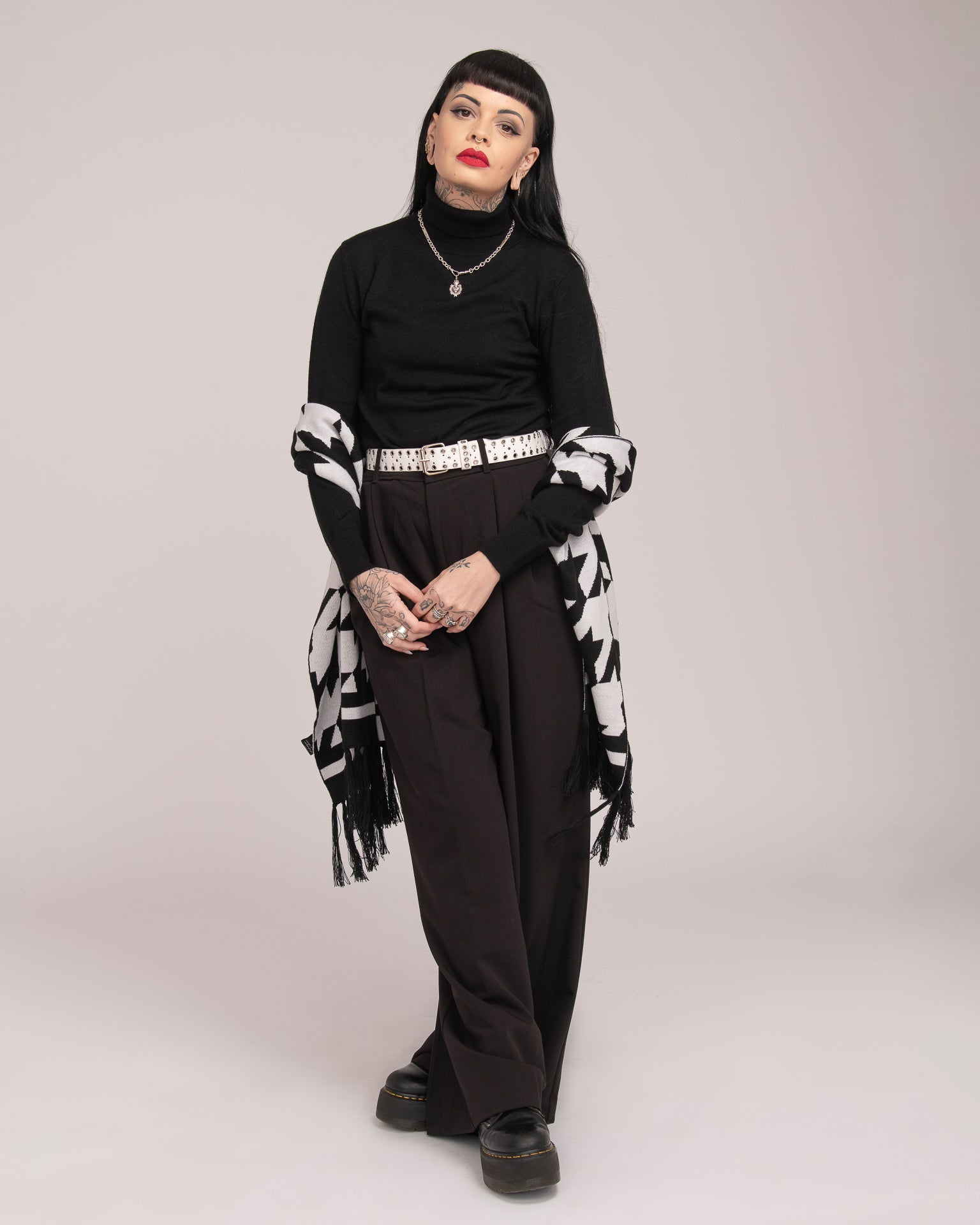 Australian Wool Scarf - Houndstooth