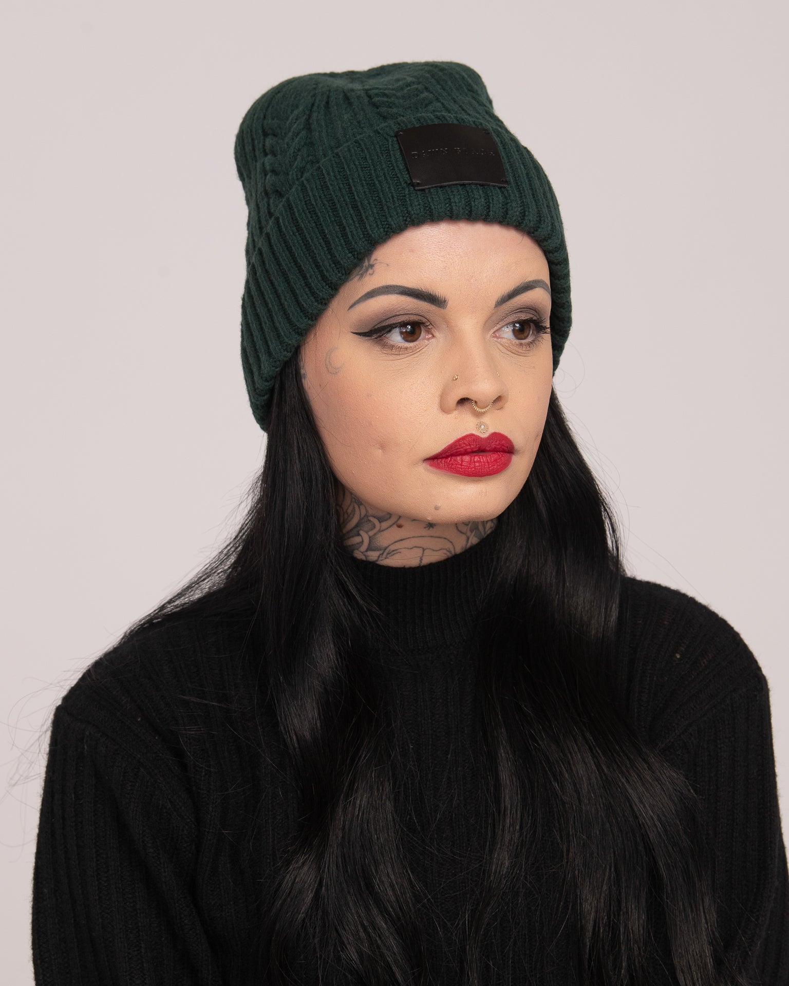 Unisex Australian Wool Cable Beanie - Forest