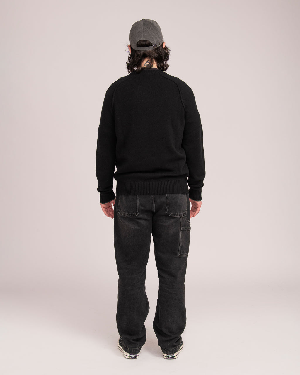 Australian Wool Men's Raglan Knit - Black