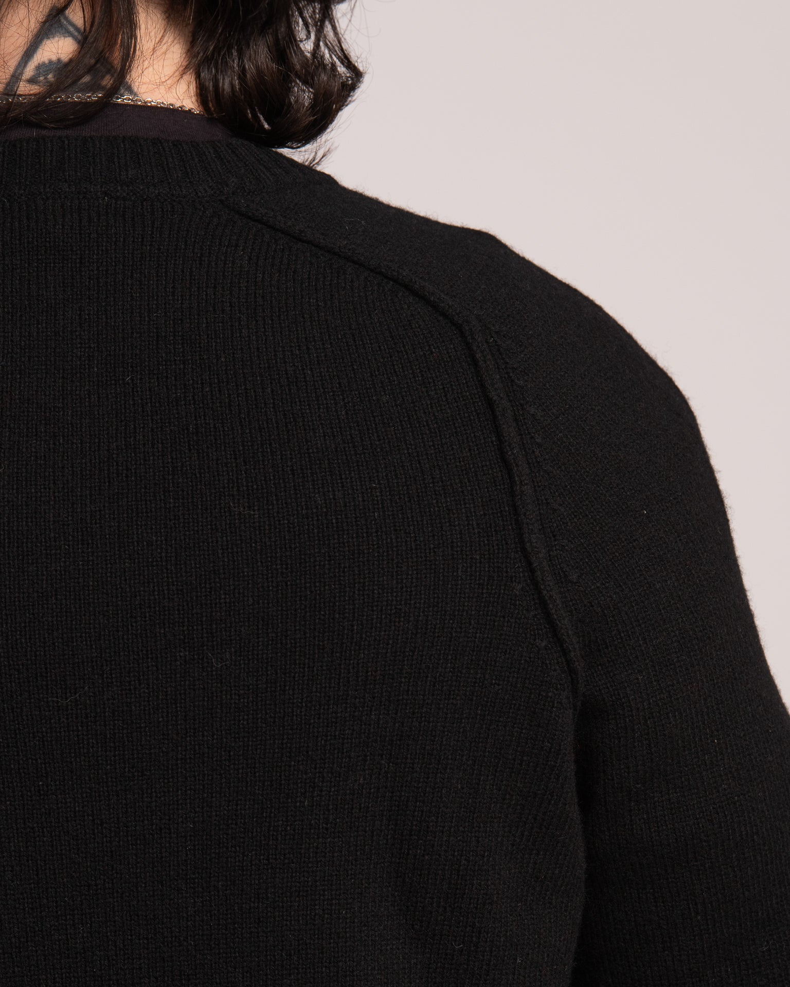 Australian Wool Men's Raglan Knit - Black