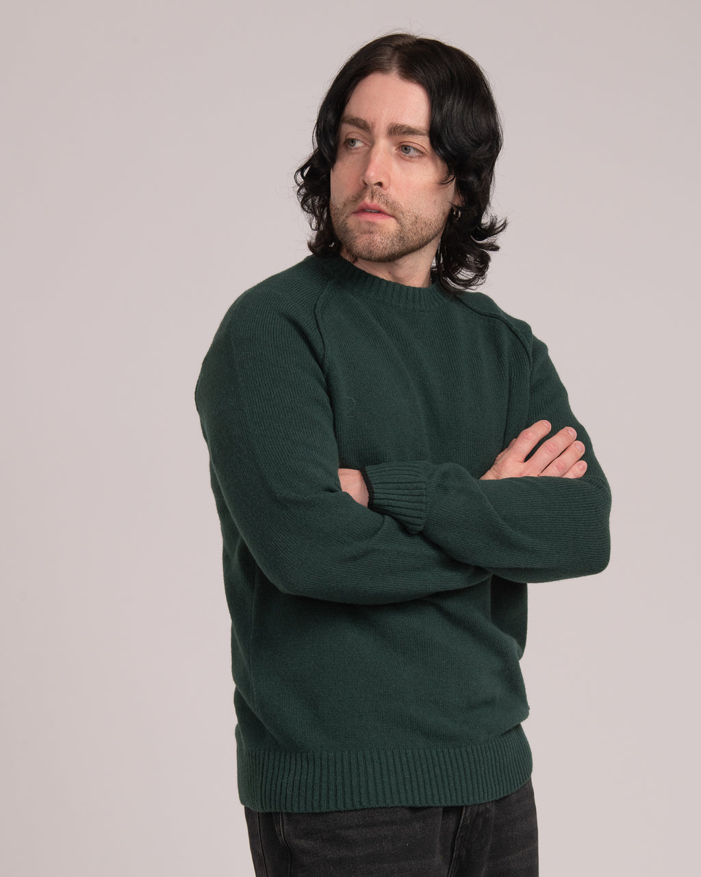 Australian Wool Men's Raglan Knit - Forest