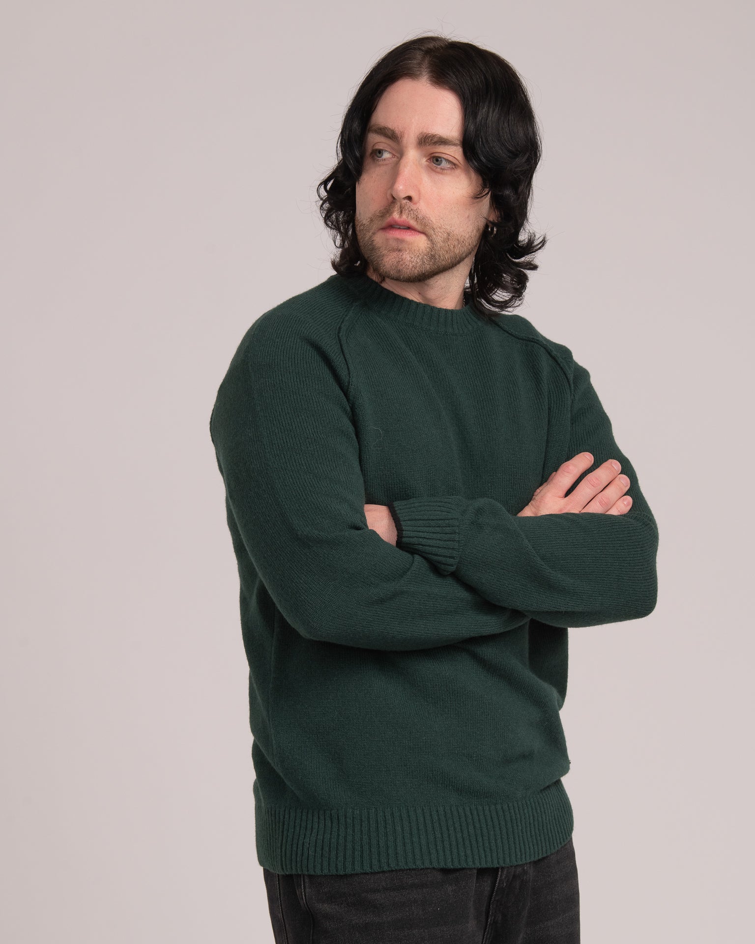 Australian Wool Men's Raglan Knit - Forest