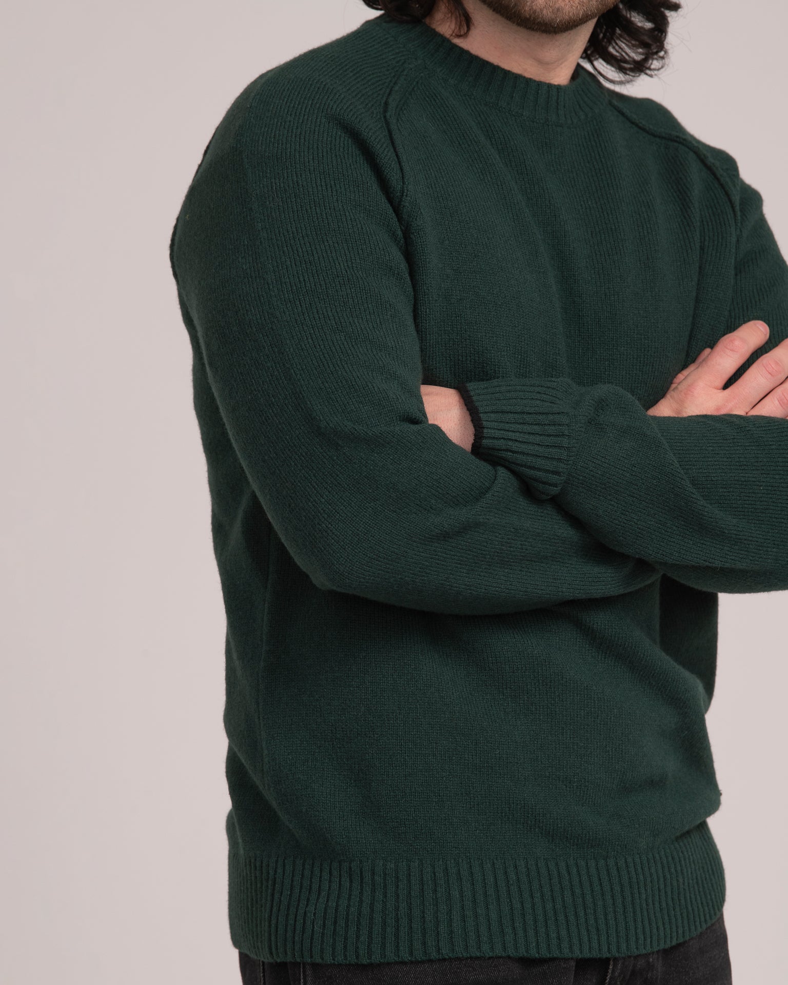 Australian Wool Men's Raglan Knit - Forest
