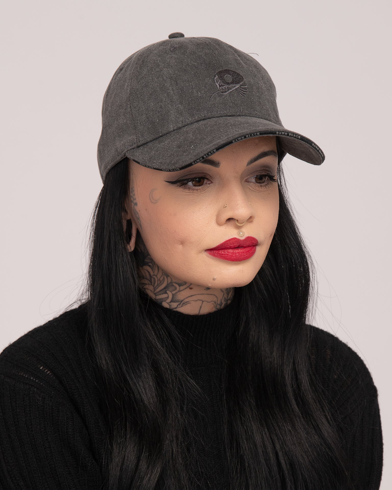 Unisex Dawn Black Cap - Charcoal