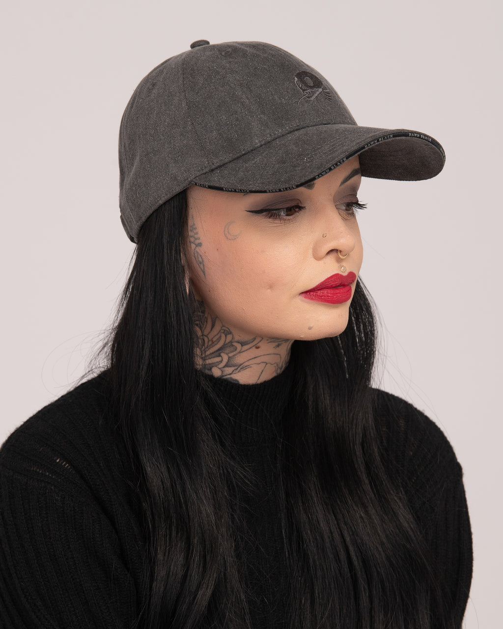 Unisex Dawn Black Cap - Charcoal