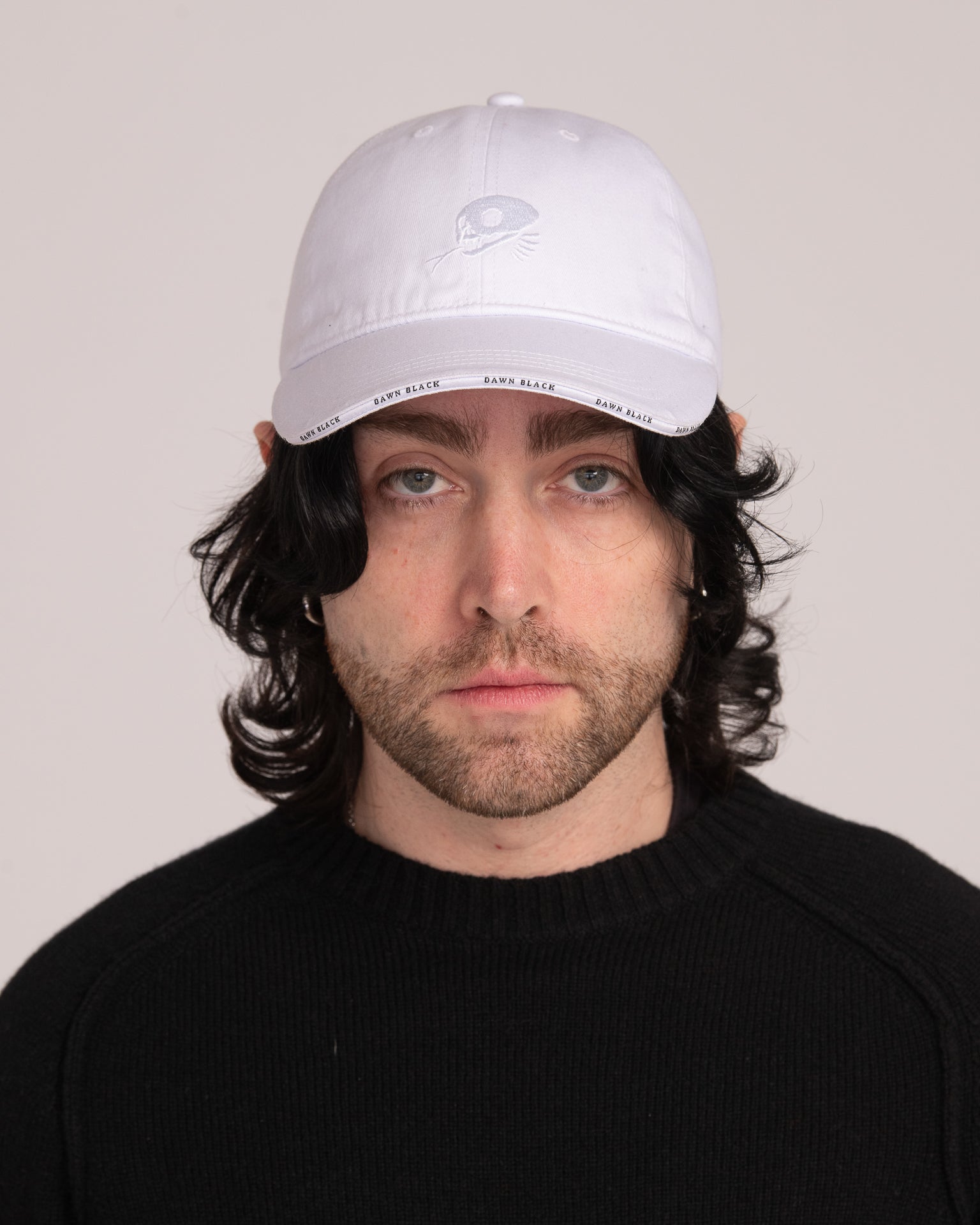 Unisex Dawn Black Cap - White