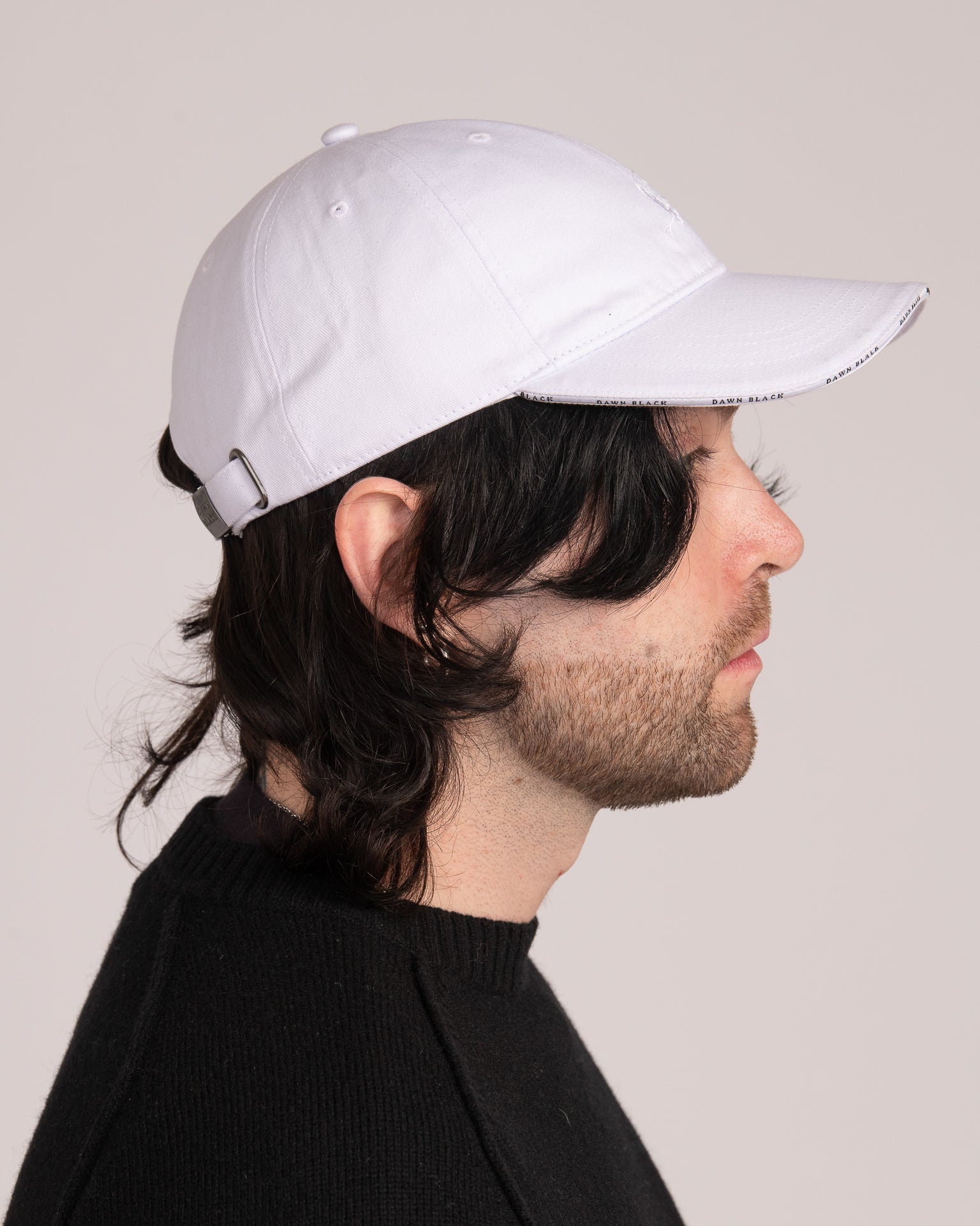Unisex Dawn Black Cap - White