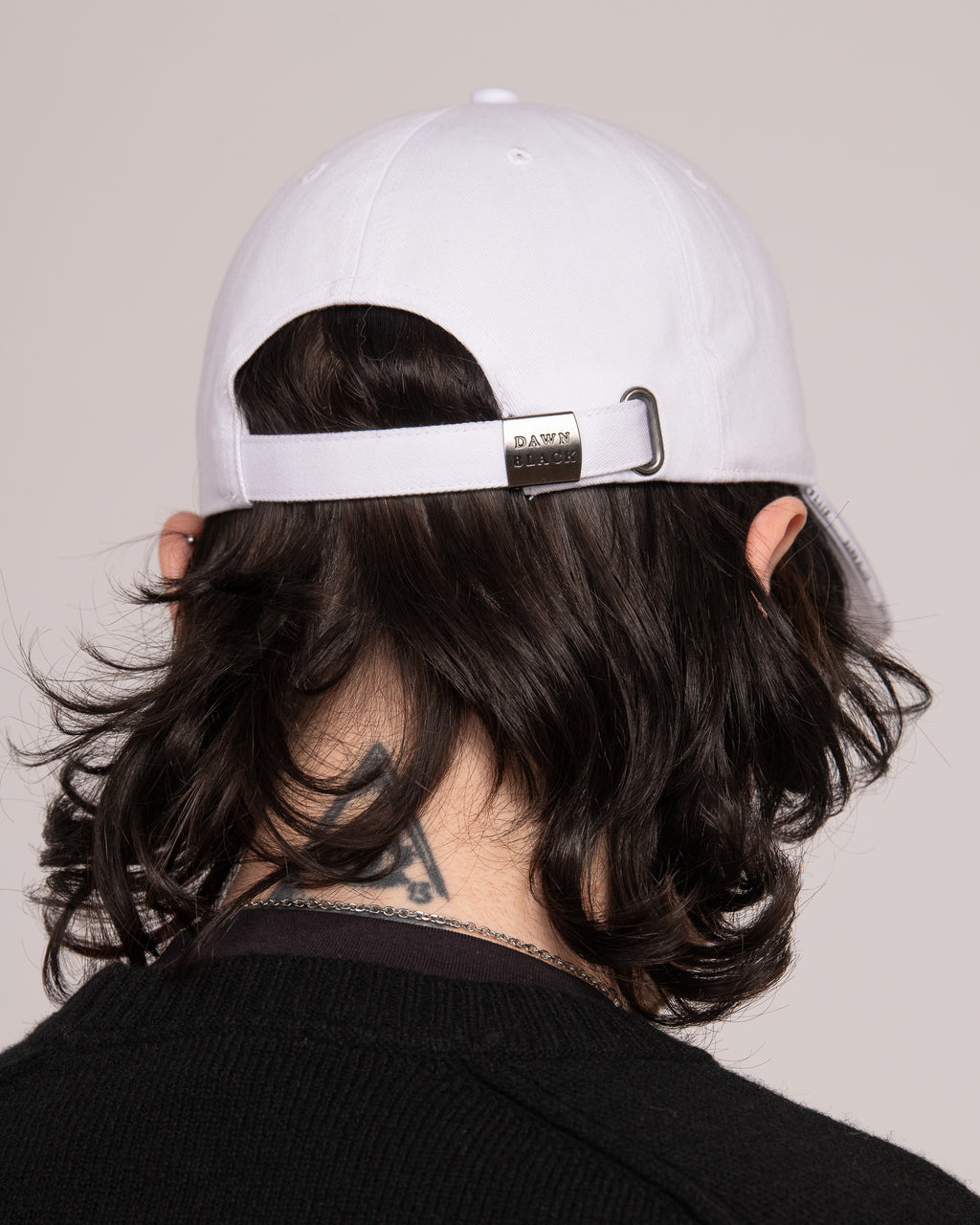 Unisex Dawn Black Cap - White