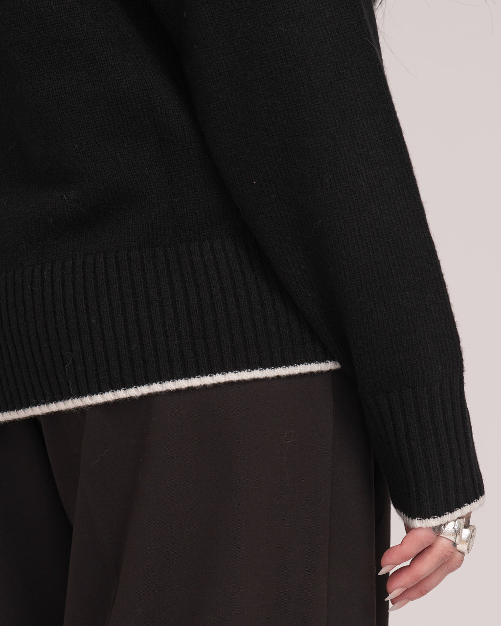 DB Aussie Wool Blend Knit Jumper - Black/White