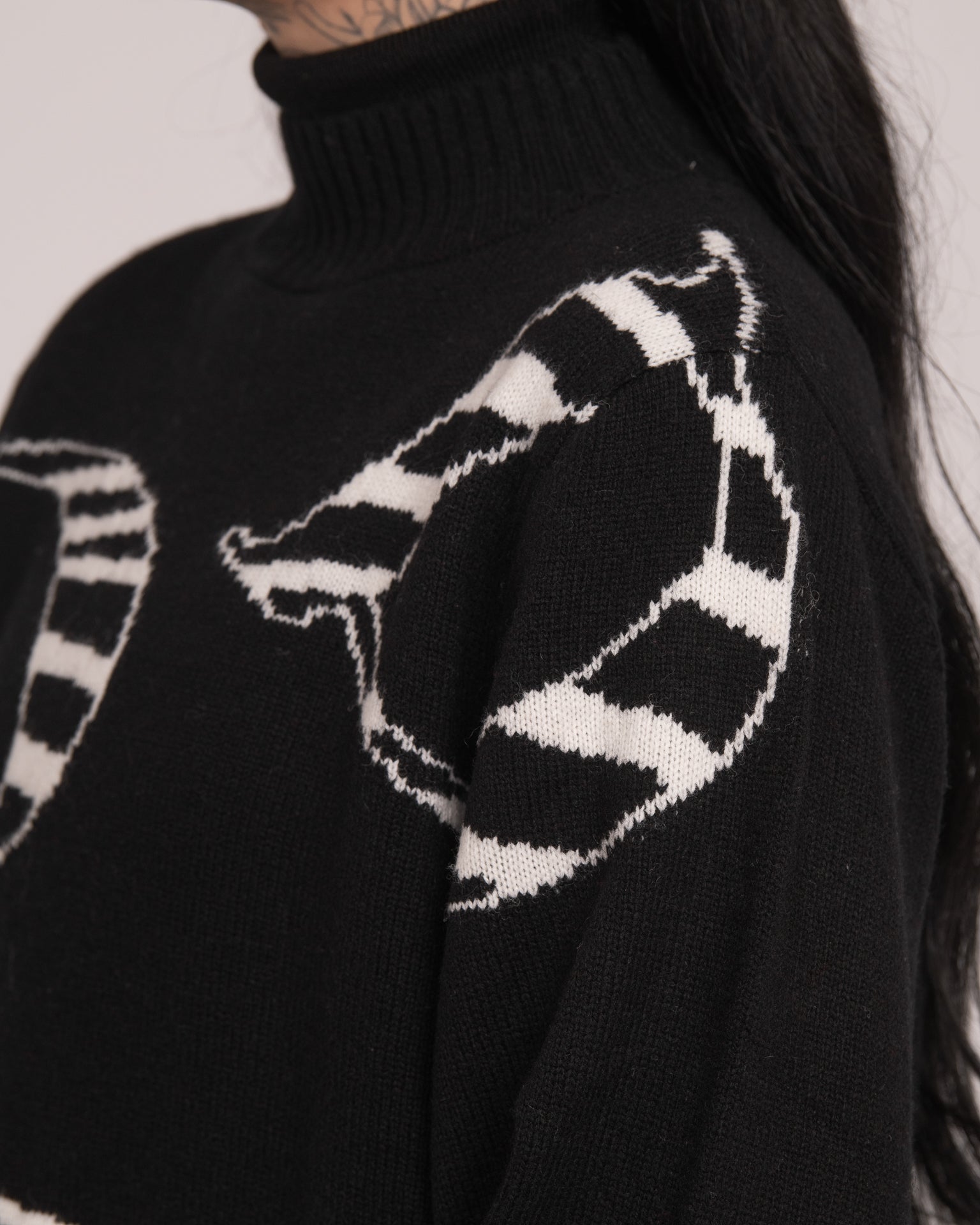DB Aussie Wool Blend Knit Jumper - Black/White