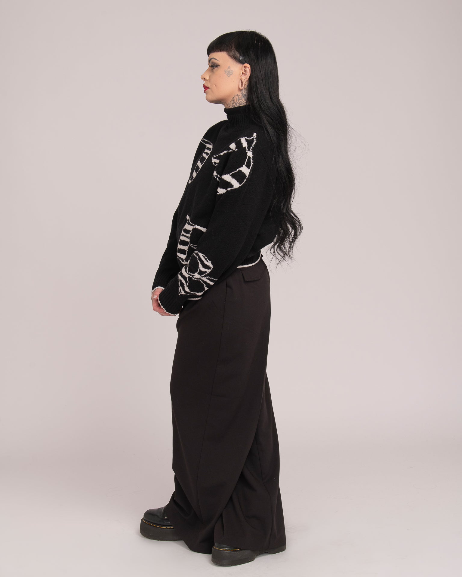 DB Aussie Wool Blend Knit Jumper - Black/White