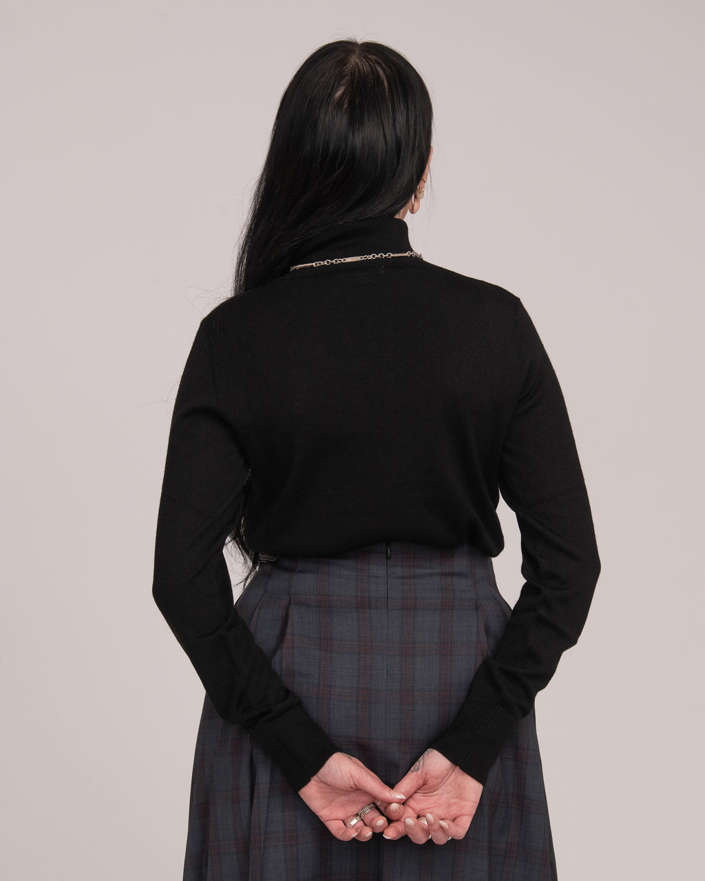 Australian Merino Wool Turtle Neck - Black