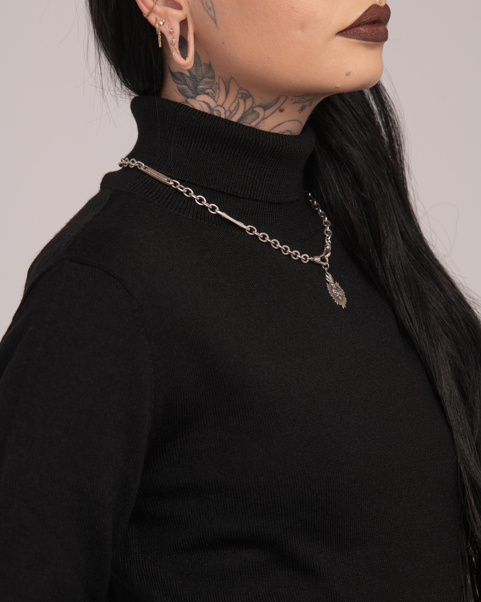 Australian Merino Wool Turtle Neck - Black