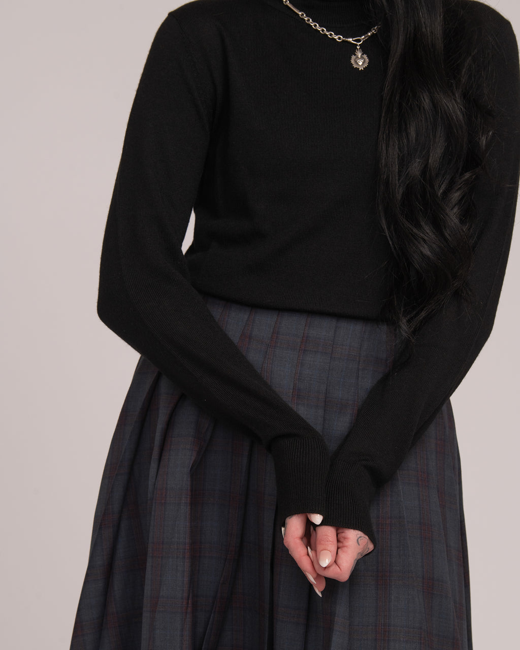 Australian Merino Wool Turtle Neck - Black