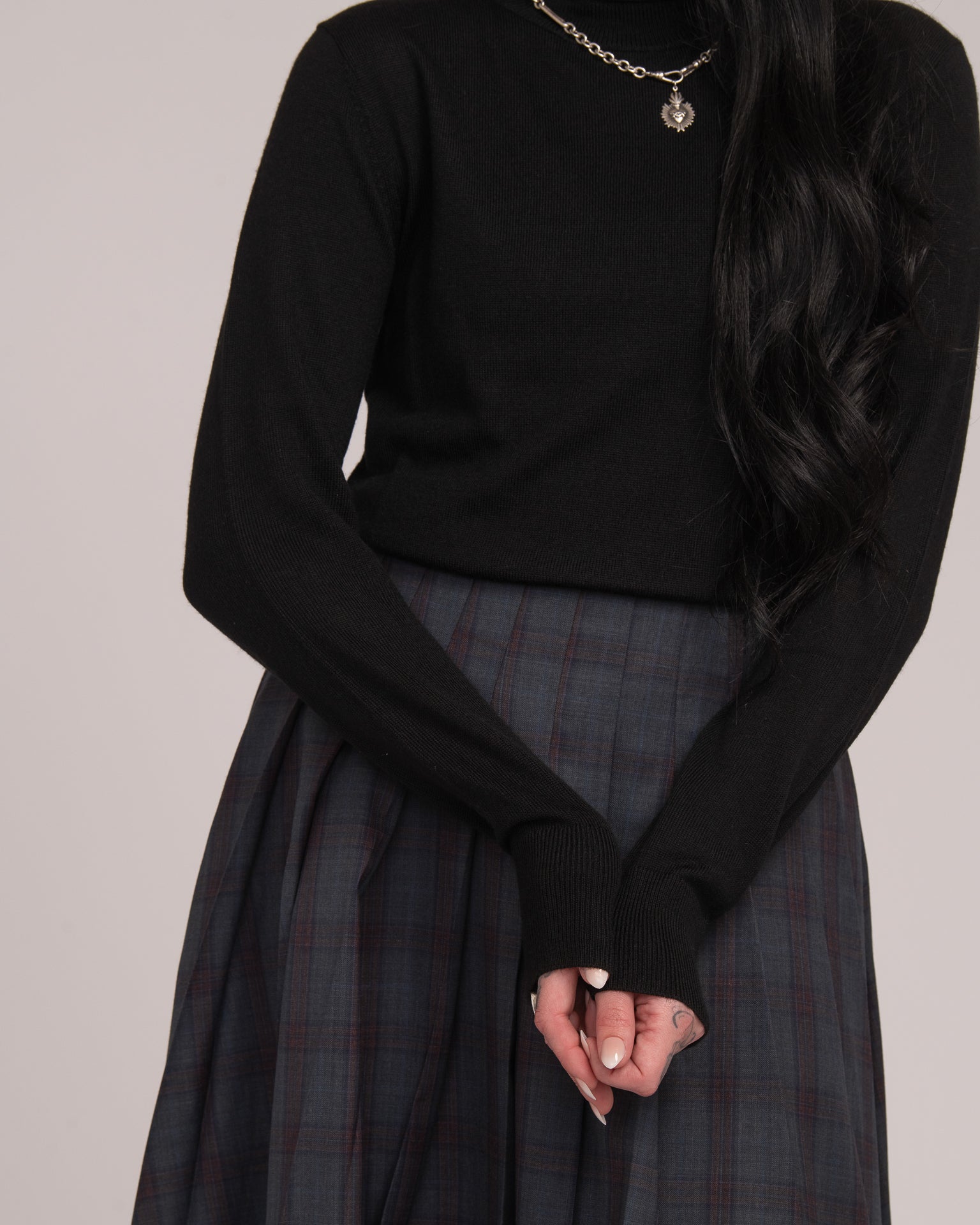 Australian Merino Wool Turtle Neck - Black