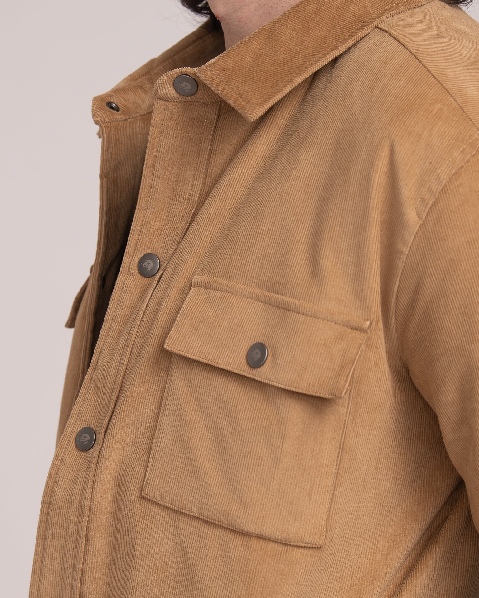 Unisex Cord Shacket - Sand