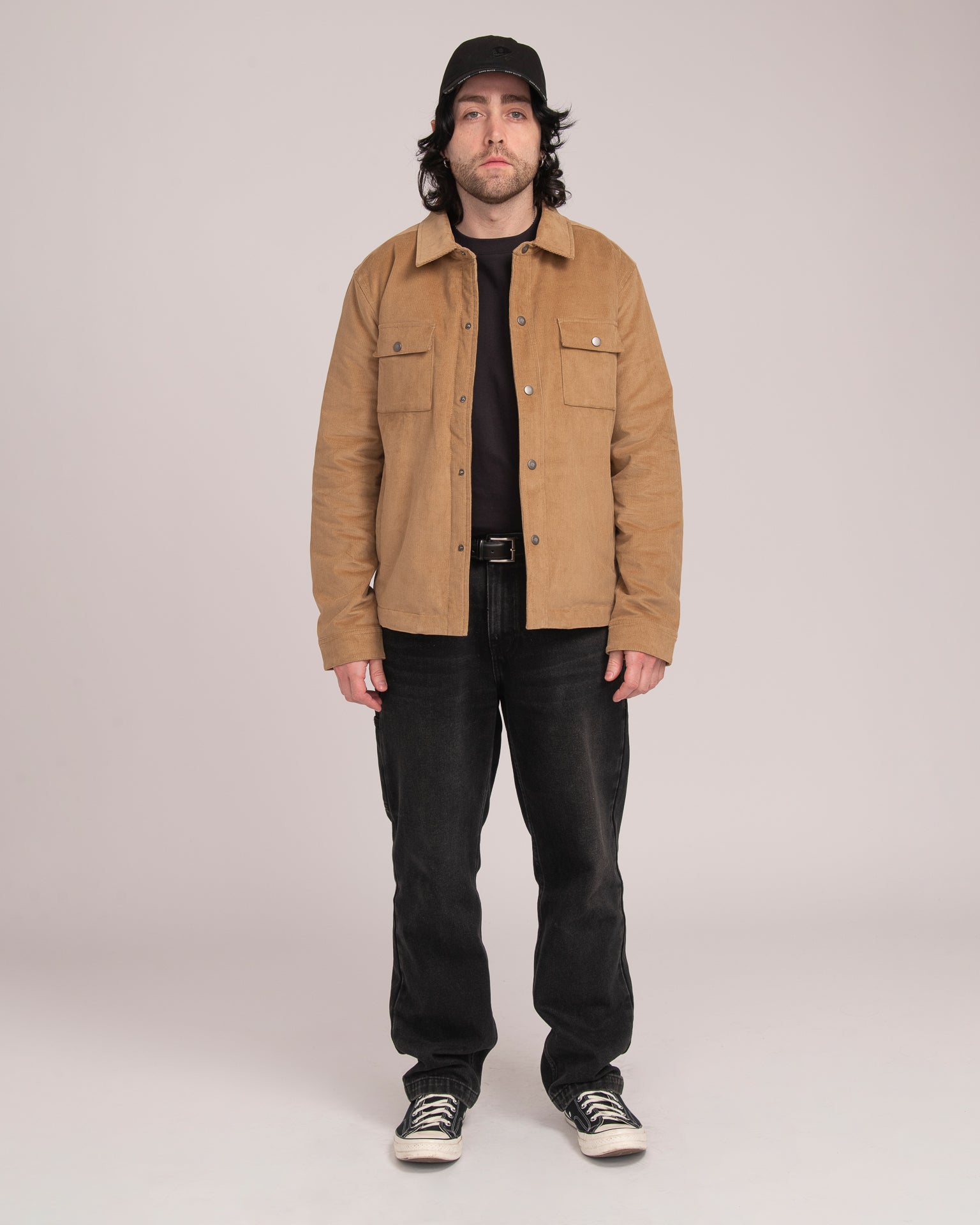 Unisex Cord Shacket - Sand