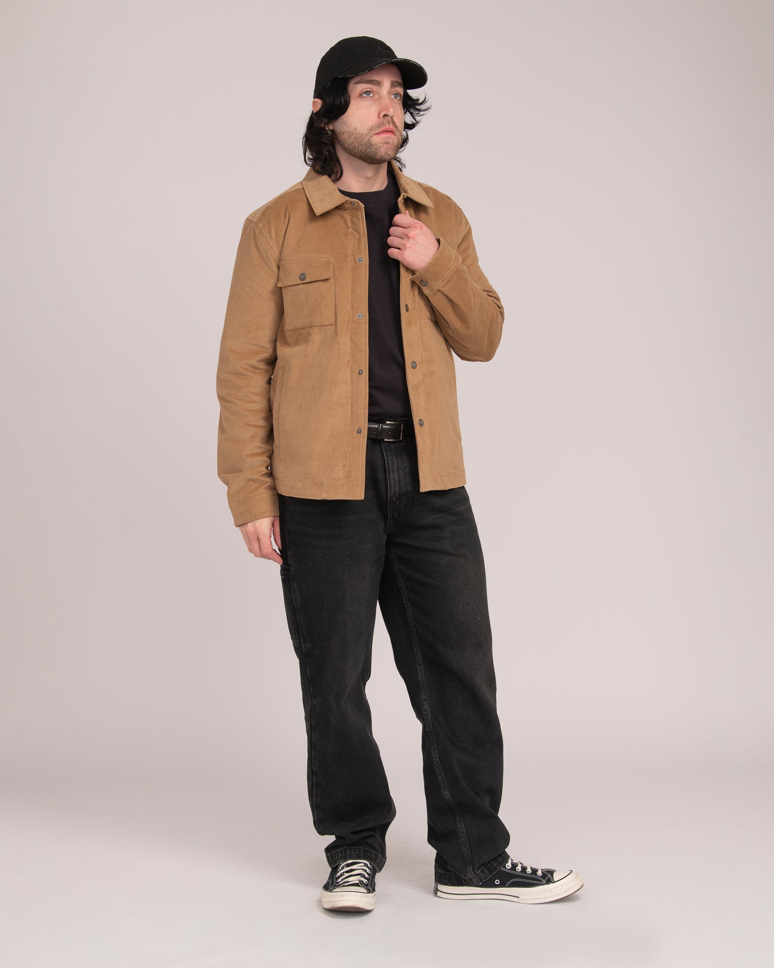 Unisex Cord Shacket - Sand