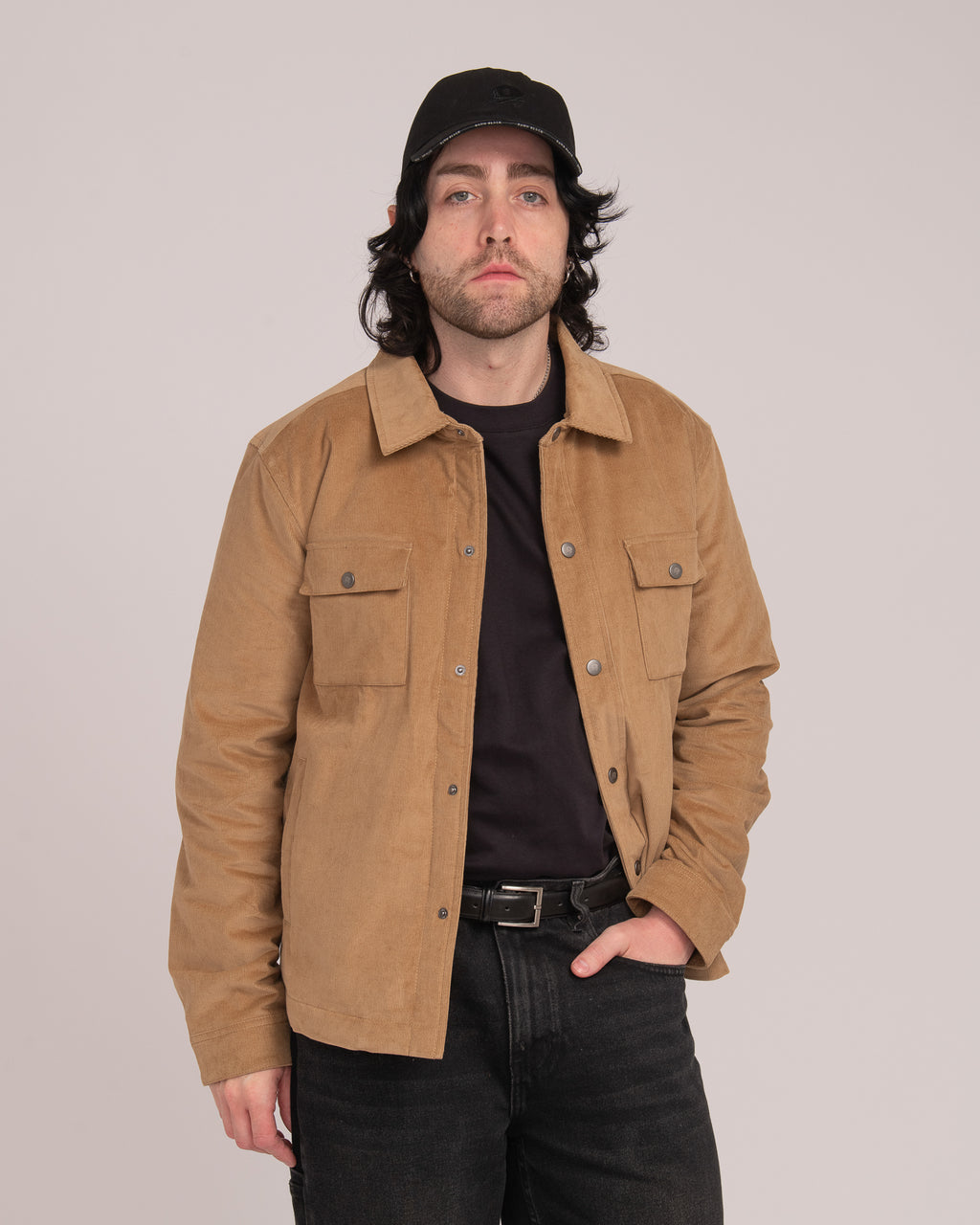 Unisex Cord Shacket - Sand