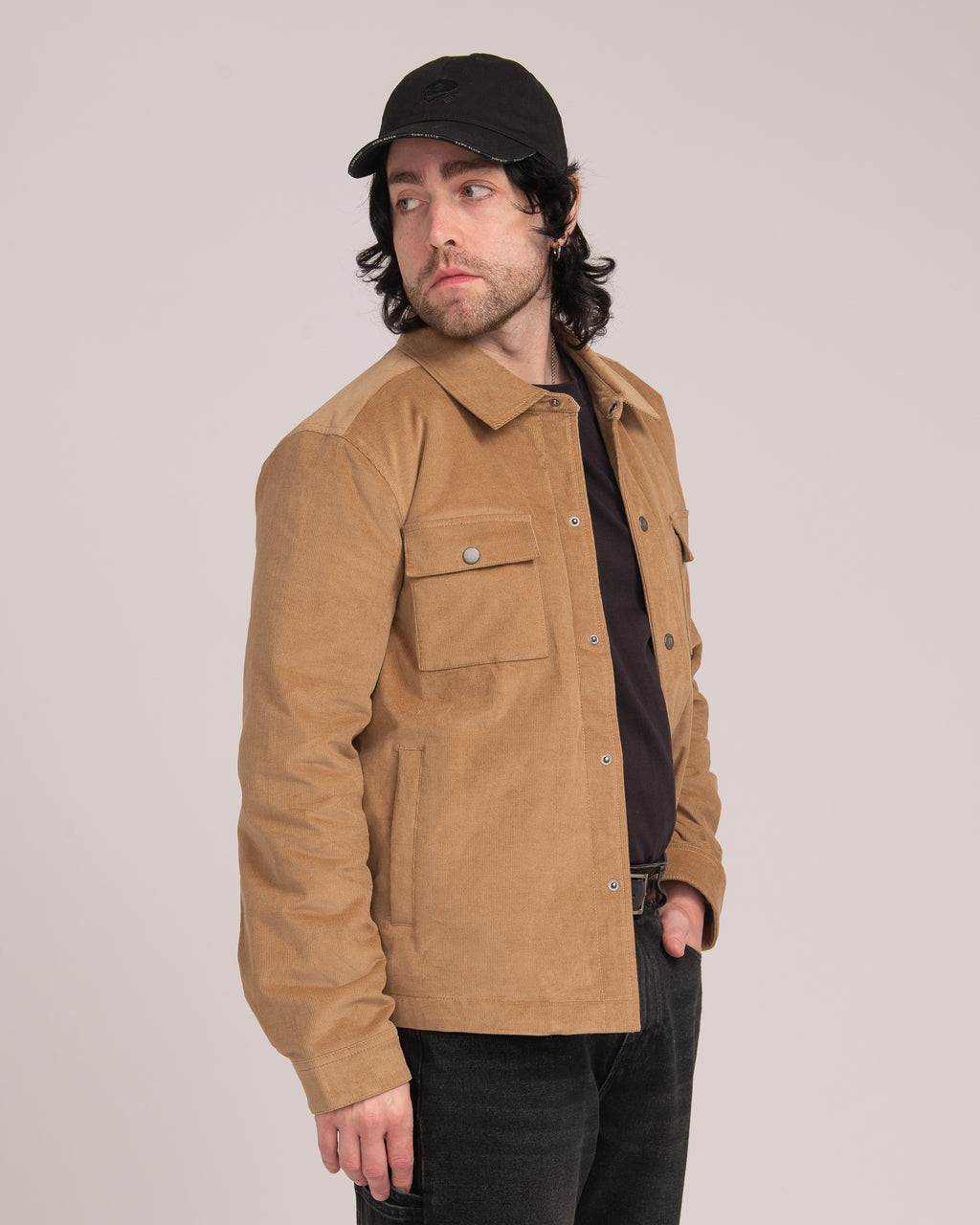 Unisex Cord Shacket - Sand