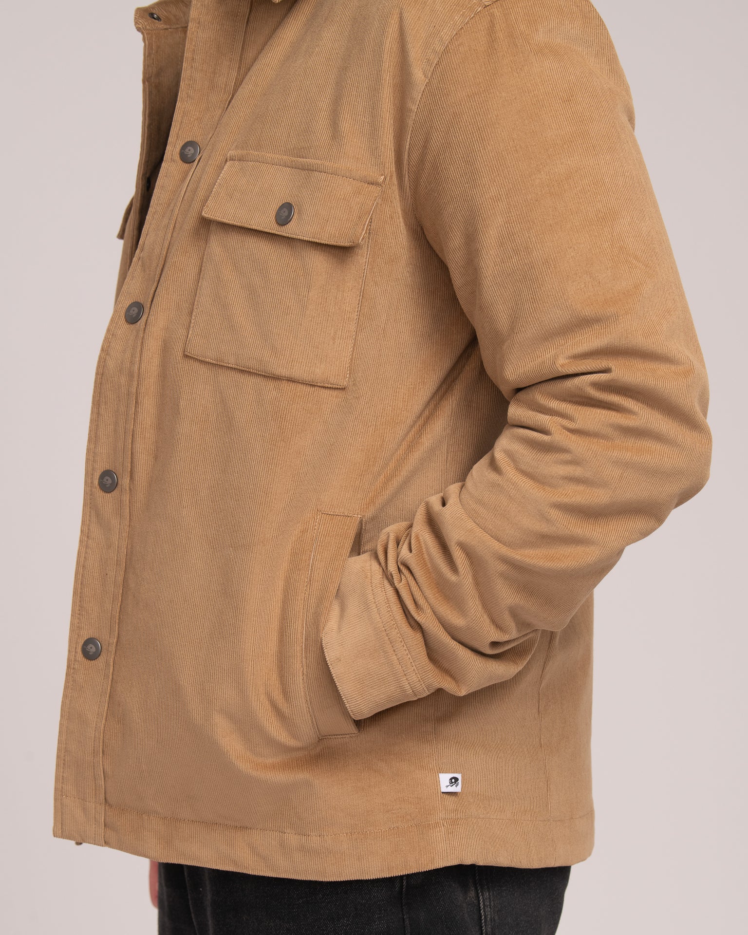 Unisex Cord Shacket - Sand