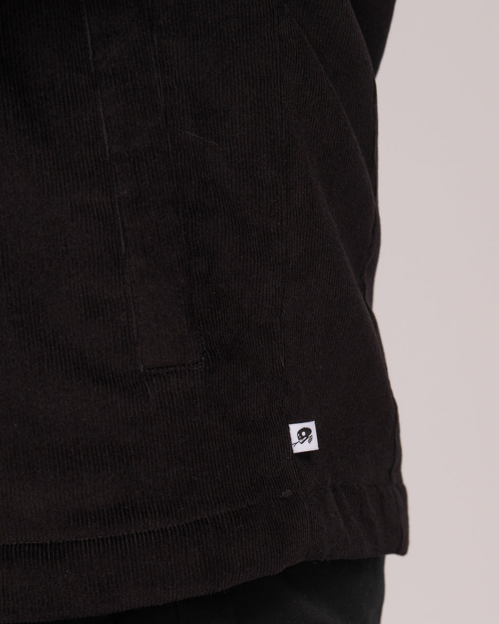 Unisex Cord Shacket - Black