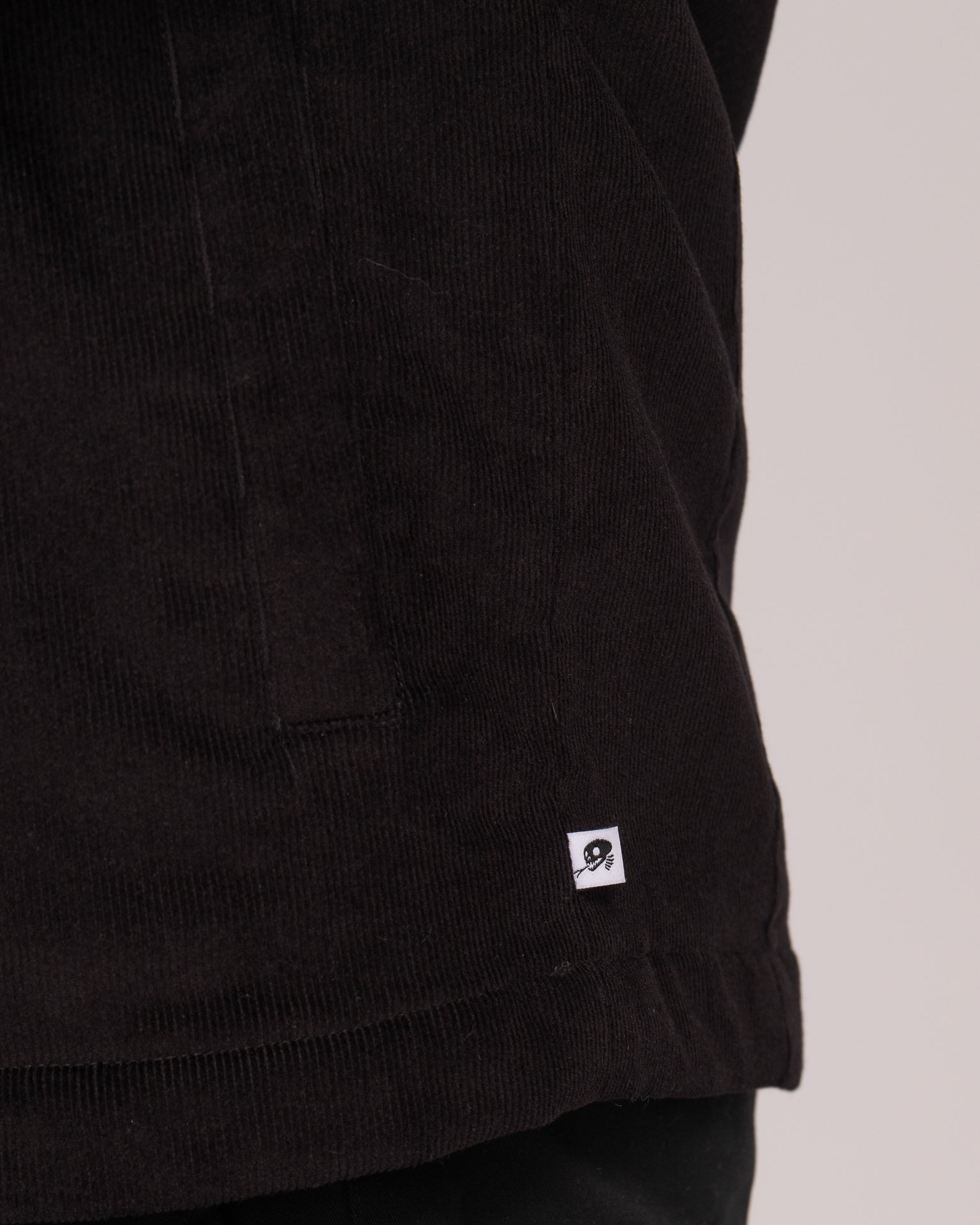 Unisex Cord Shacket - Black