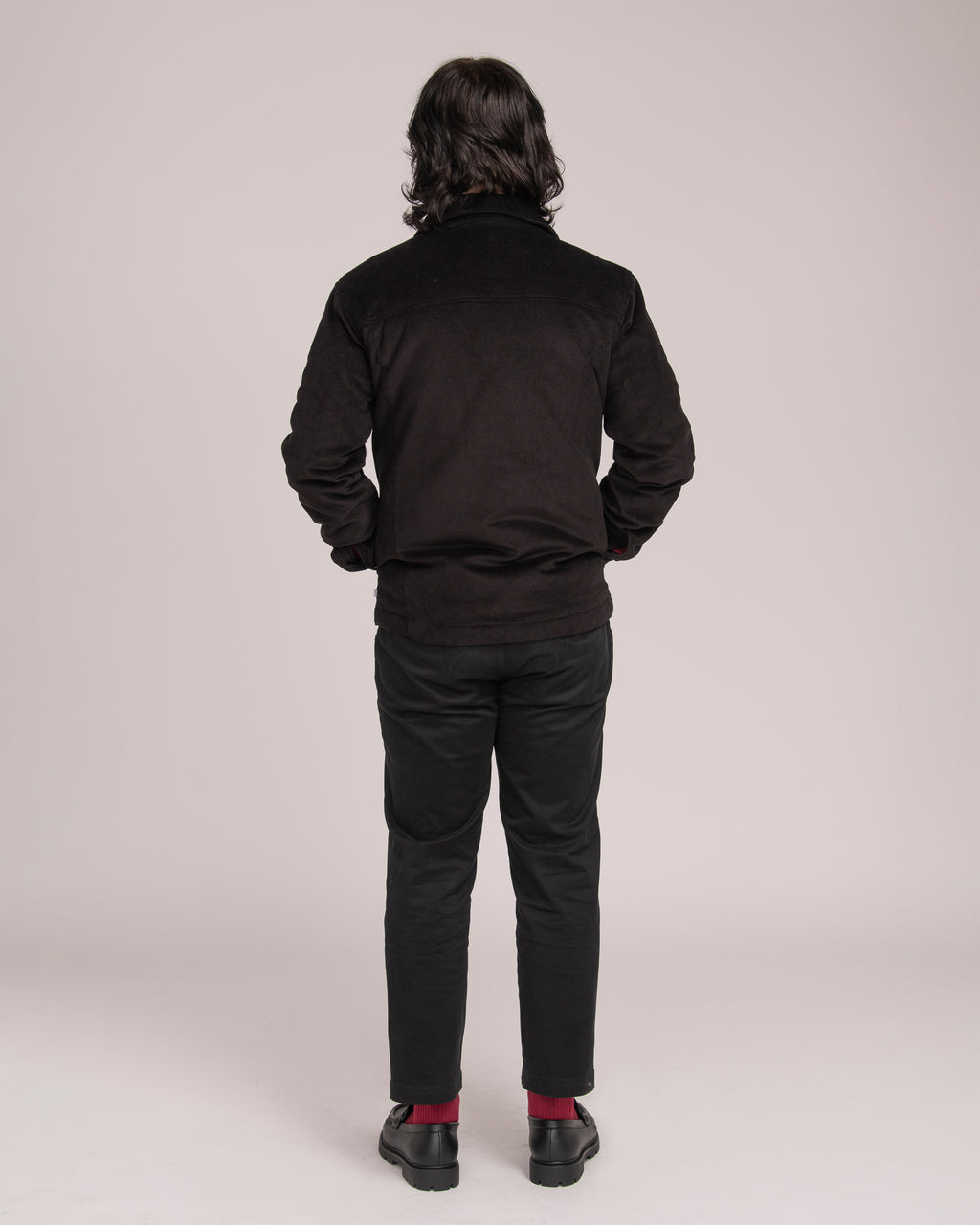 Unisex Cord Shacket - Black