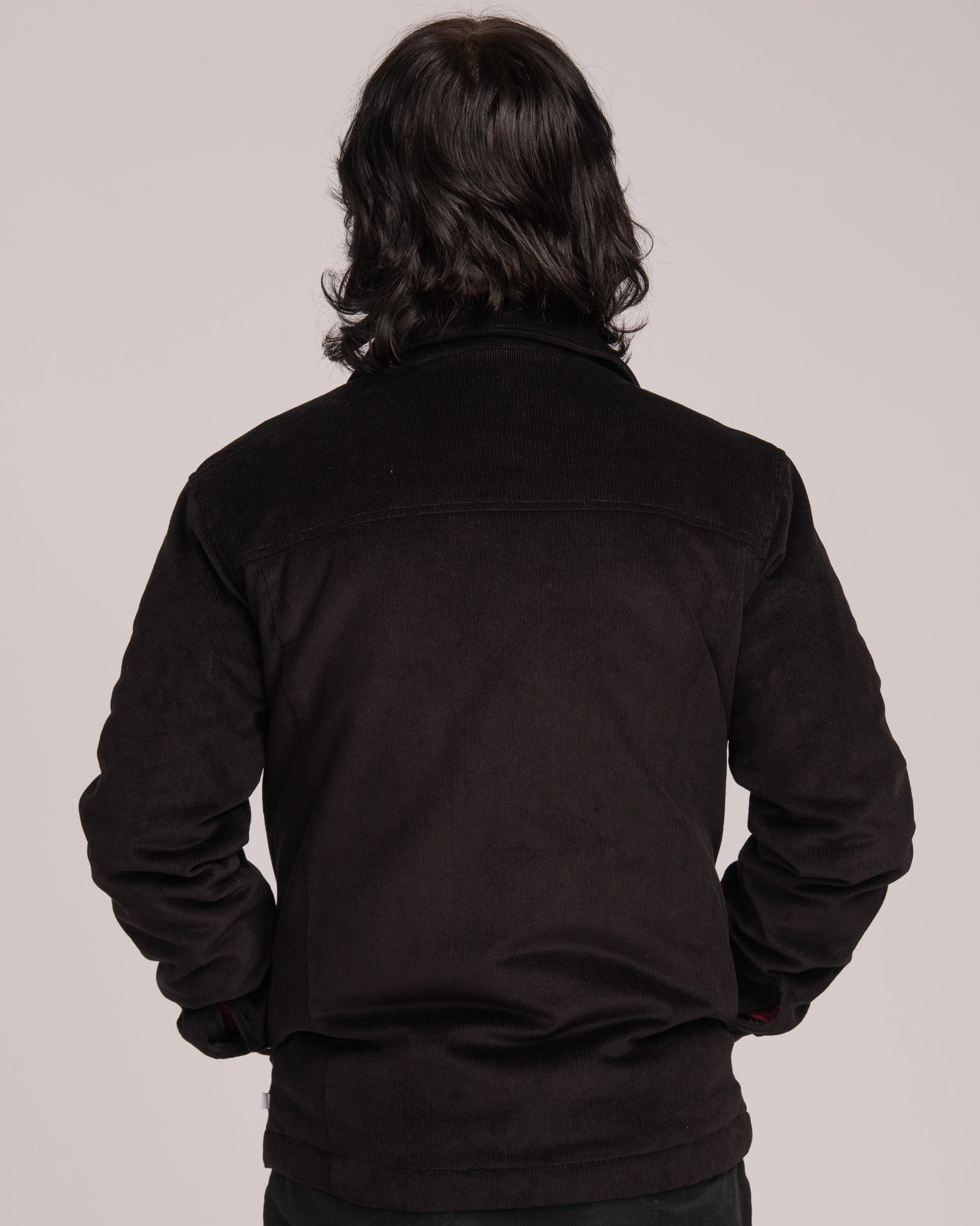 Unisex Cord Shacket - Black
