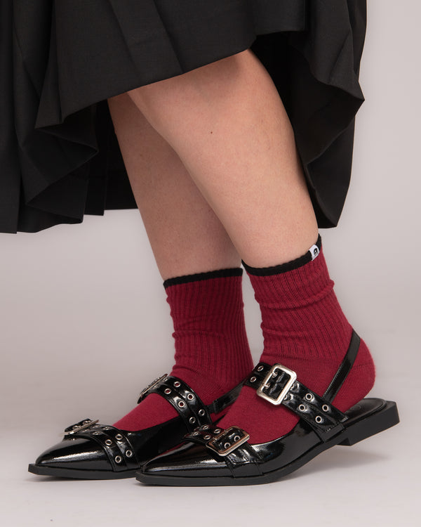 Merino DB Socks - Merlot