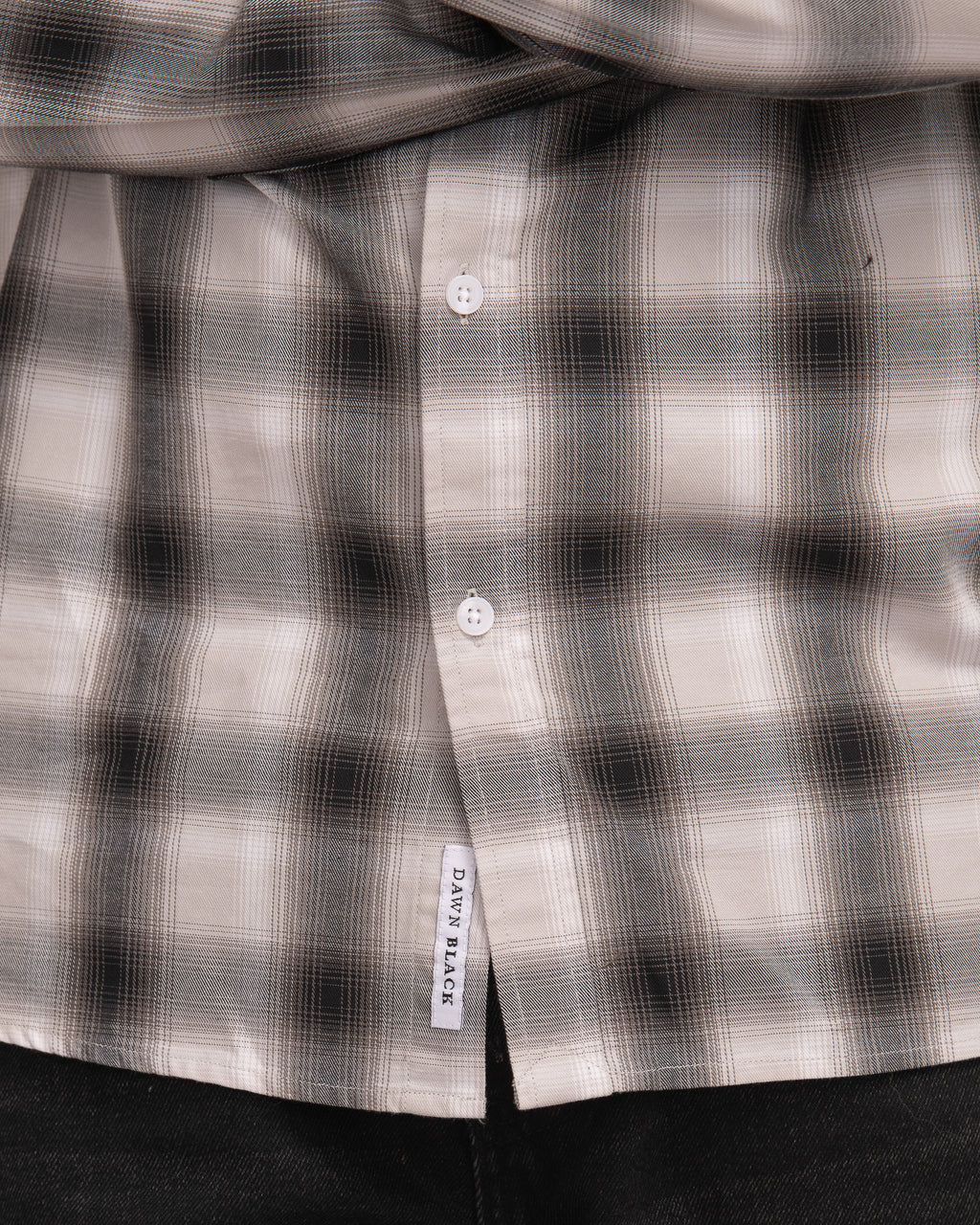 Men's Casual Check Shirt - Black/White