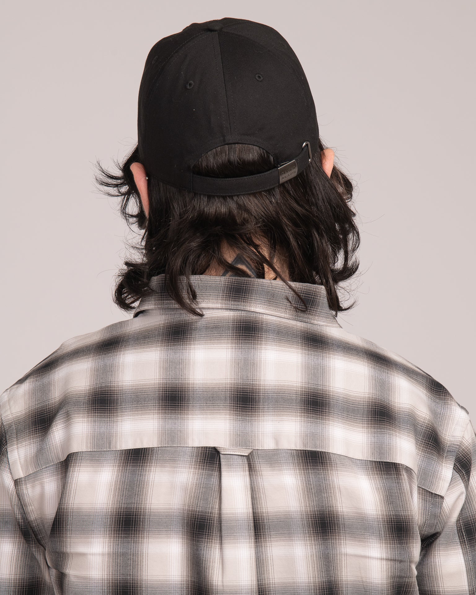 Men's Casual Check Shirt - Black/White