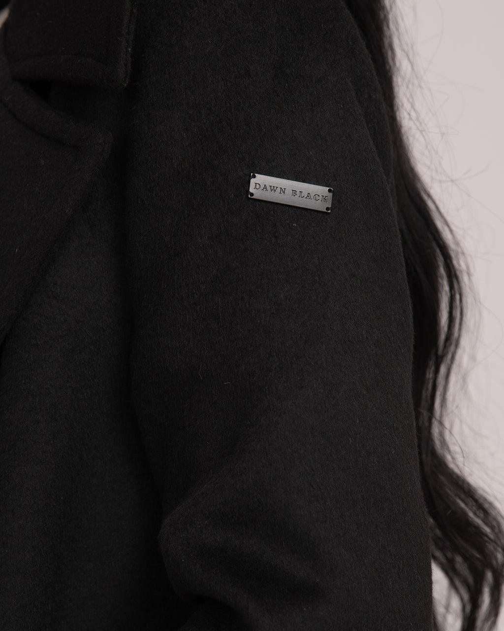 Single-Breasted Black Wool Coat - Black