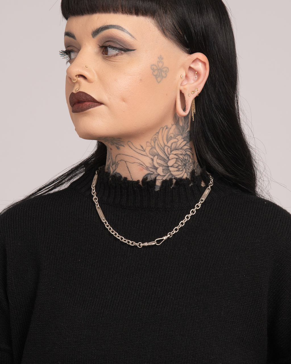 The Fractured Cropped Knit - Black